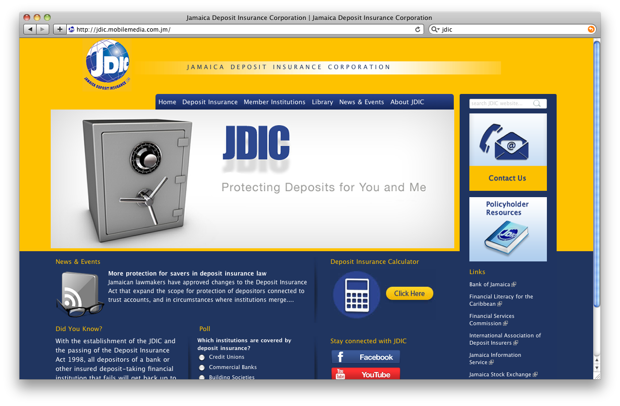 The Jamaica Deposit Insurance Corporation (JDIC) was created by the ...