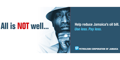 Energy conservation ads for the Petroleum Corporation of Jamaica